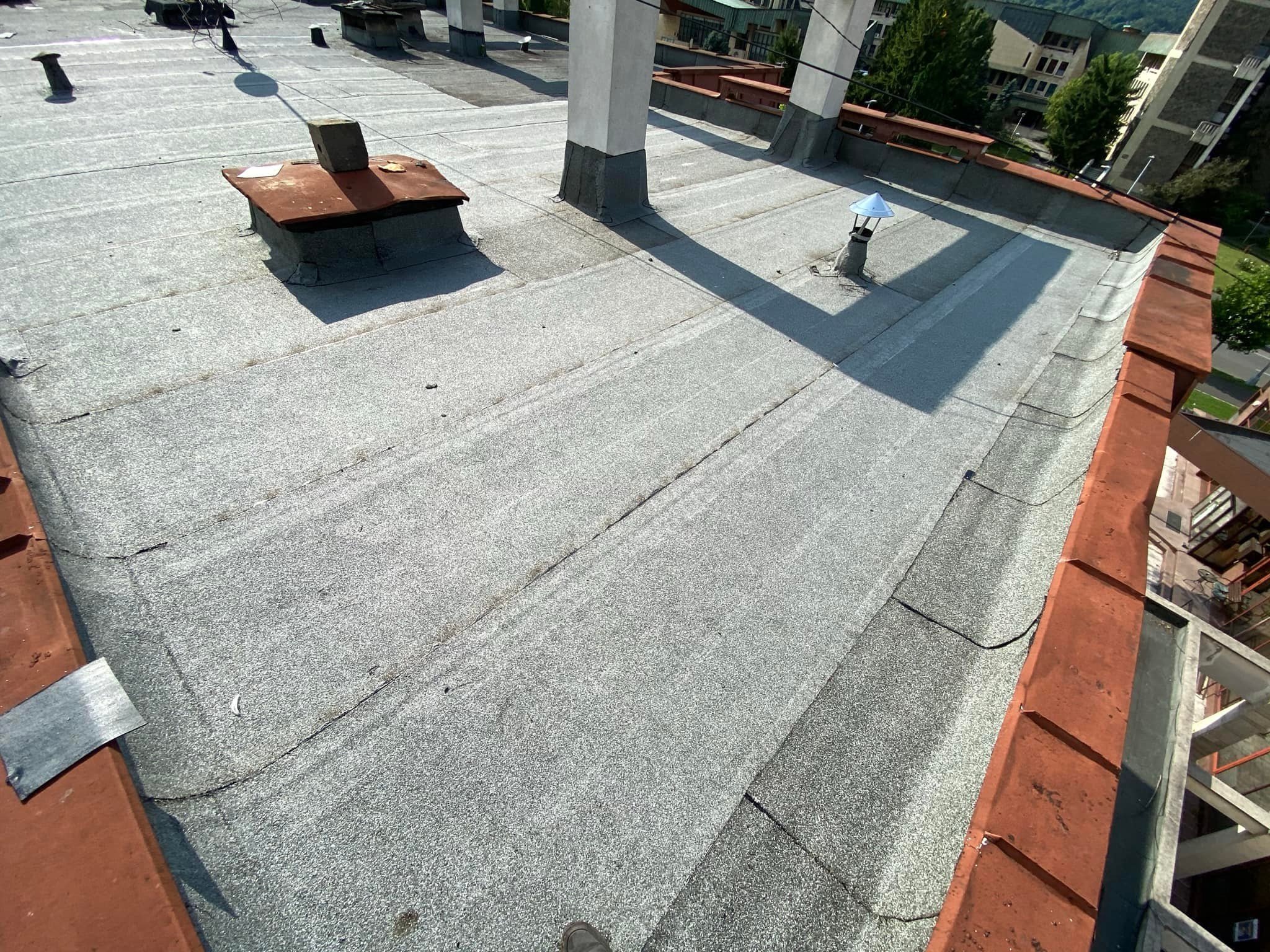 Terasă necirculabilă — hidroizolație cu membrană bituminoasă
